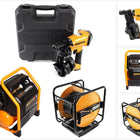 Bostitch RN46K-1-E CT Druckluft Nagler + RC10SQ-E Baustellen Kompressor + CPACK30 Druckluftschlauch 30m + Koffer - Toolbrothers