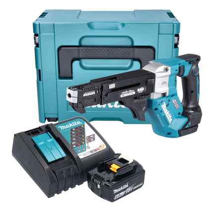 Makita DFR 552 RG1J Akku Magazinschrauber 18 V 25 55 mm Brushless 1x Akku 6 0 Ah Ladegeraet Makpac 0 - toolbrothers