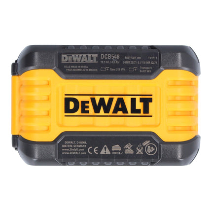 DeWalt DCB 548 Y2 2x Akku 18 V 54 V max 12 Ah 12000 mAh Li Ion XR FLEXVOLT mit Ladestandanzeige 2 - toolbrothers