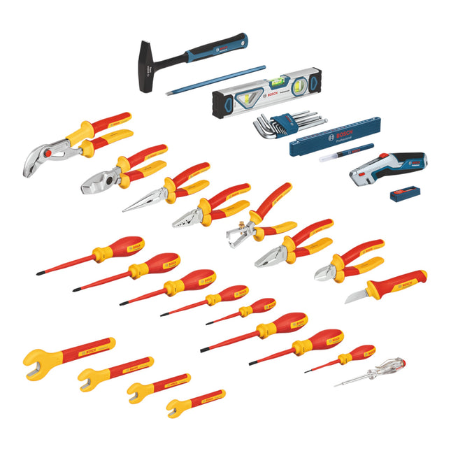 Bosch Professional Handwerkzeug Set 37 tlg L Boxx 1600A02NG4 Schraubendreher Schraubenschluessel Zange fuer Elektriker 0 - toolbrothers
