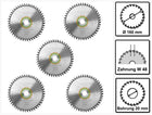 Festool Feinzahn Kreissägeblatt HW 160 x 20 x 2,2 mm W48 160 mm 48 Zähne ( 5 x 491952 ) - Toolbrothers