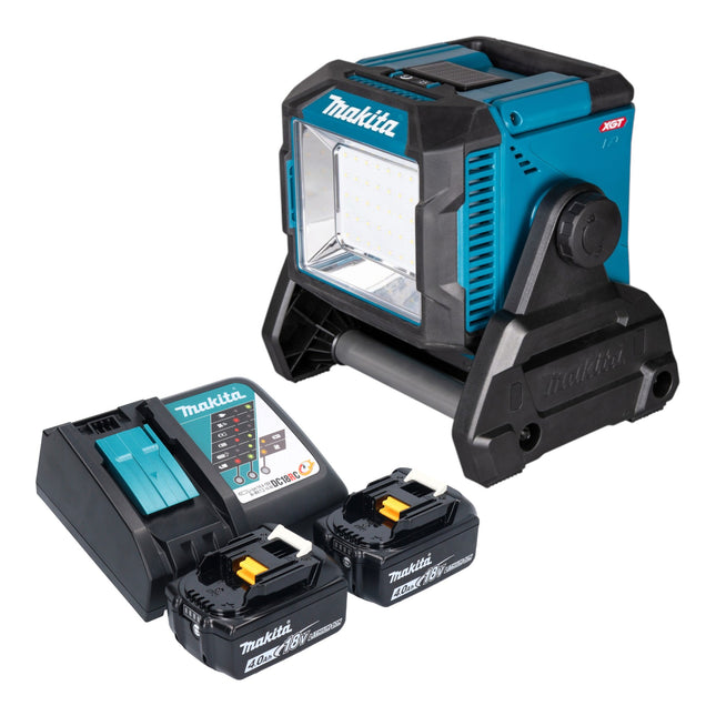 Makita ML 005 G RM Akku Baustellenleuchte 18 40 V max 3 600 lm 2x Akku 4 0 Ah Ladegeraet 0 - toolbrothers