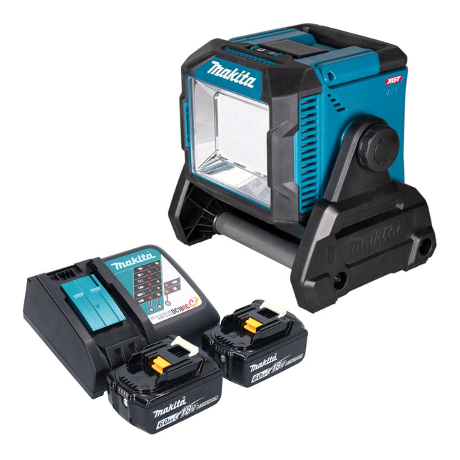 Makita ML 005 G RG Akku Baustellenleuchte 18 40 V max 3 600 lm 2x Akku 6 0 Ah Ladegeraet 0 - toolbrothers