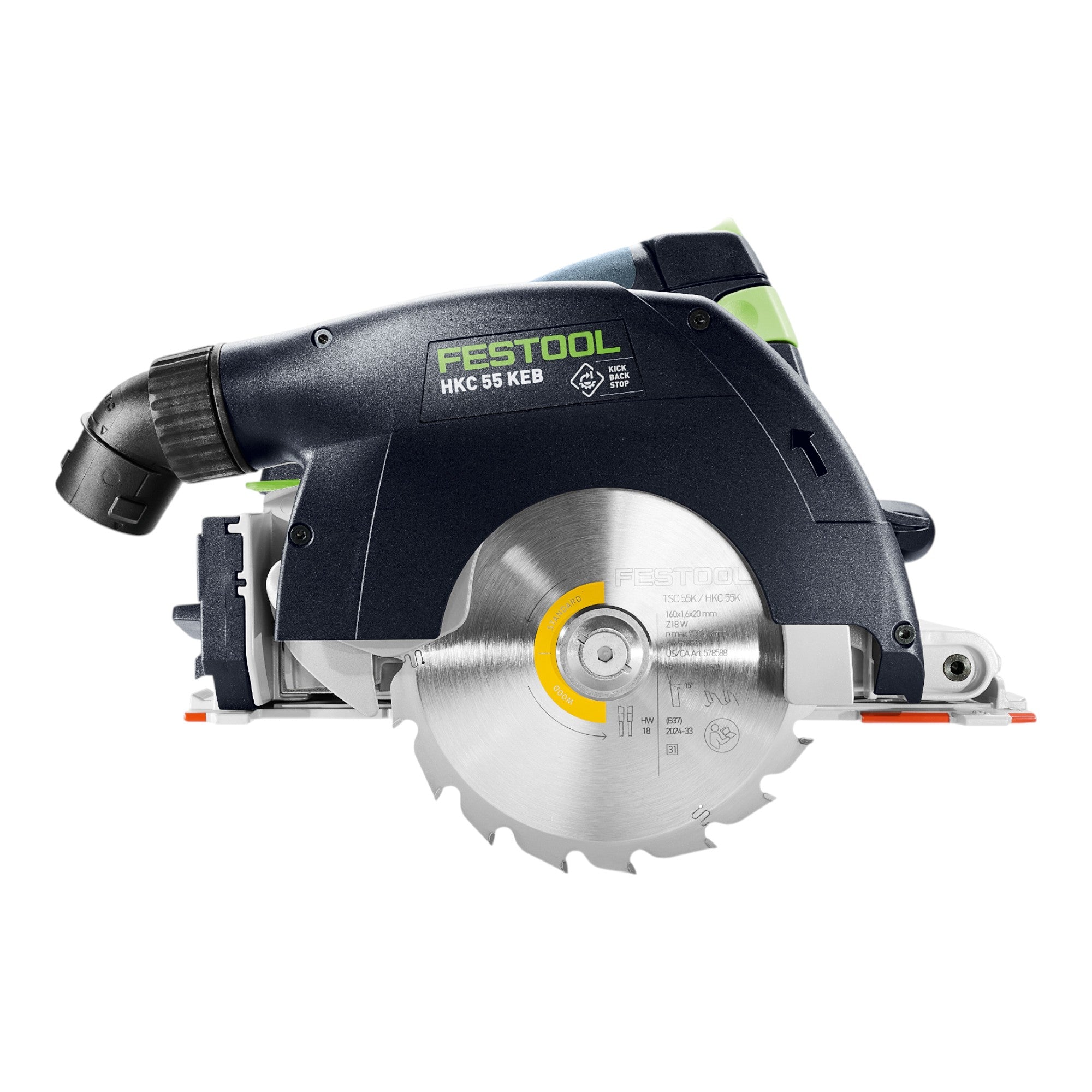 Festool HKC 55 KEB Basic Akku Handkreissaege 18 V 160 mm Brushless 2x Akku 5 0 Ah Ladegeraet Systainer 2 - toolbrothers