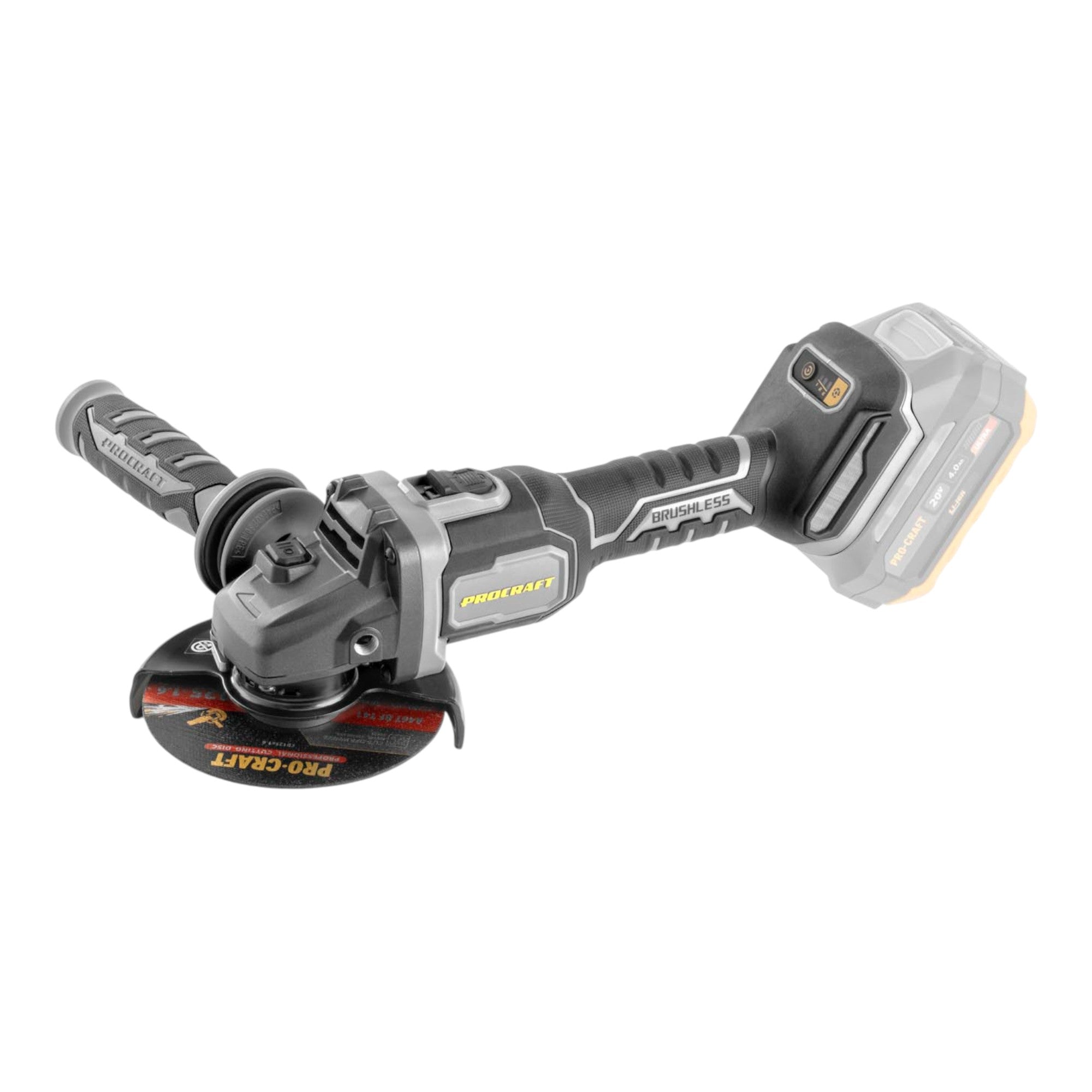 Procraft Industrial AG125B CD Akku Winkelschleifer 20 V 125 mm Brushless 1x Akku 4 0 Ah Ladegeraet Koffer 1 - toolbrothers