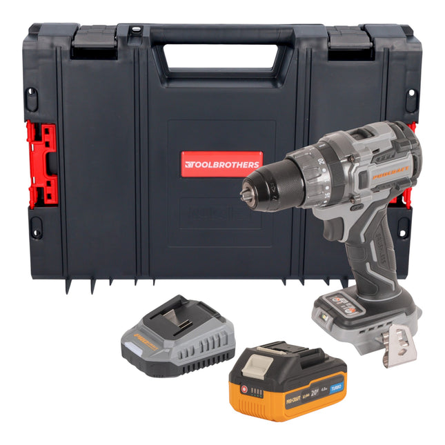 Procraft Industrial CD20Abb Akku Schlagbohrschrauber 20 V 85 Nm 1x Akku 4 0 Ah Ladegeraet RHINO Toolcase 0 - toolbrothers