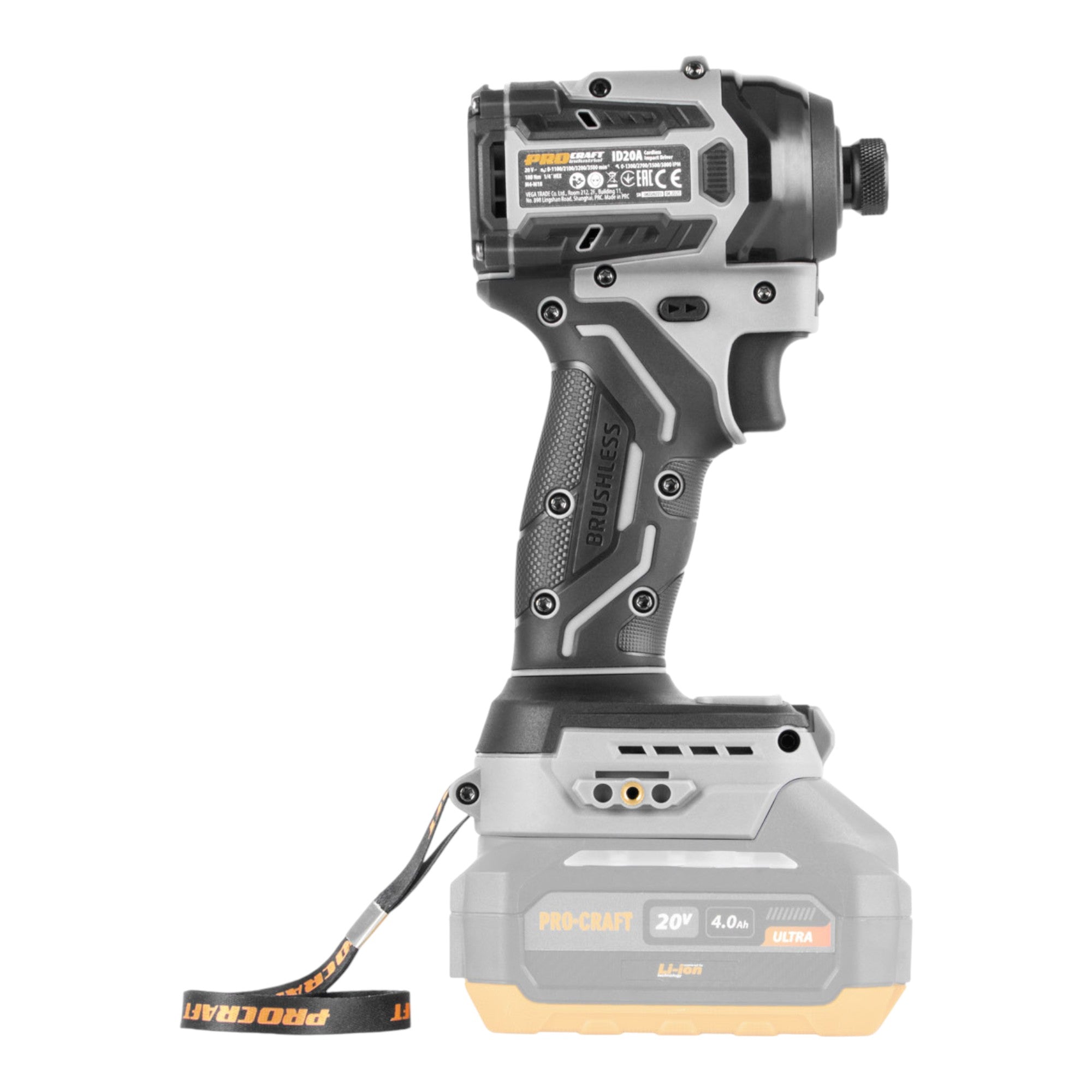 Procraft Industrial ID20Abb Akku Schlagschrauber 20 V 180 Nm 1 4 2x Akku 2 0 Ah Ladegeraet 4 - toolbrothers