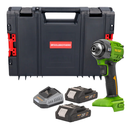 Procraft PS22bb Akku Schlagschrauber 20 V 230 Nm 1 2 Brushless 2x Akku 2 0 Ah Ladegeraet RHINO Toolcase 0 - toolbrothers