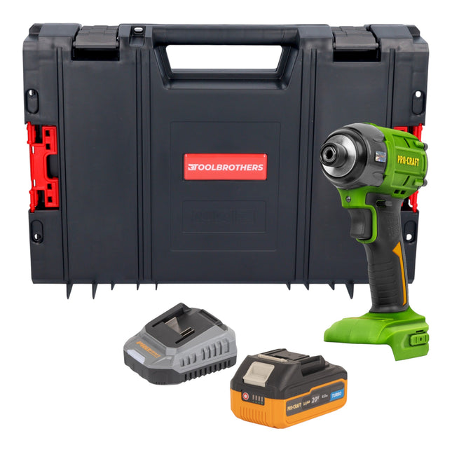 Procraft PS22bb Akku Schlagschrauber 20 V 230 Nm 1 2 Brushless 1x Akku 4 0 Ah Ladegeraet RHINO Toolcase 0 - toolbrothers