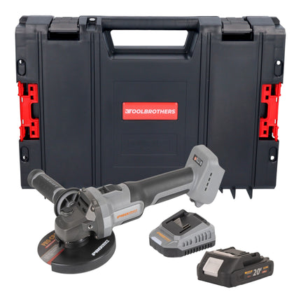 Procraft Industrial AG125Abb Akku Winkelschleifer 20 V 125 mm Brushless 1x Akku 2 0 Ah Ladegeraet RHINO Toolcase 0 - toolbrothers