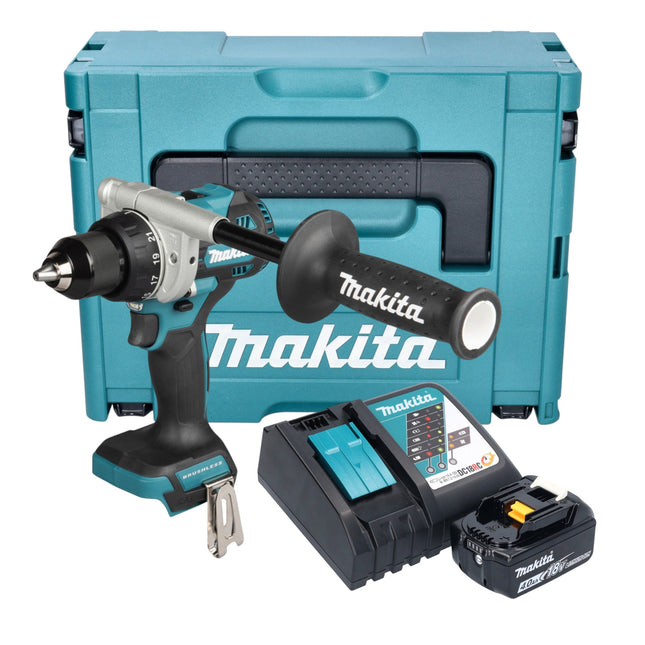Makita DDF 492 RM1J Akku Bohrschrauber 18 V 141 Nm Brushless 1x Akku 4 0 Ah Ladegeraet Makpac 0 - toolbrothers