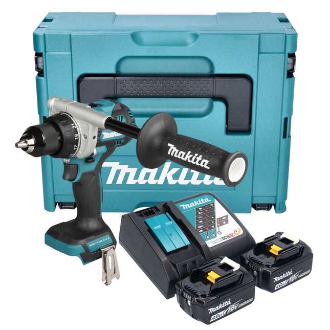 Makita DDF 492 RMJ Akku Bohrschrauber 18 V 141 Nm Brushless 2x Akku 4 0 Ah Ladegeraet Makpac 0 - toolbrothers