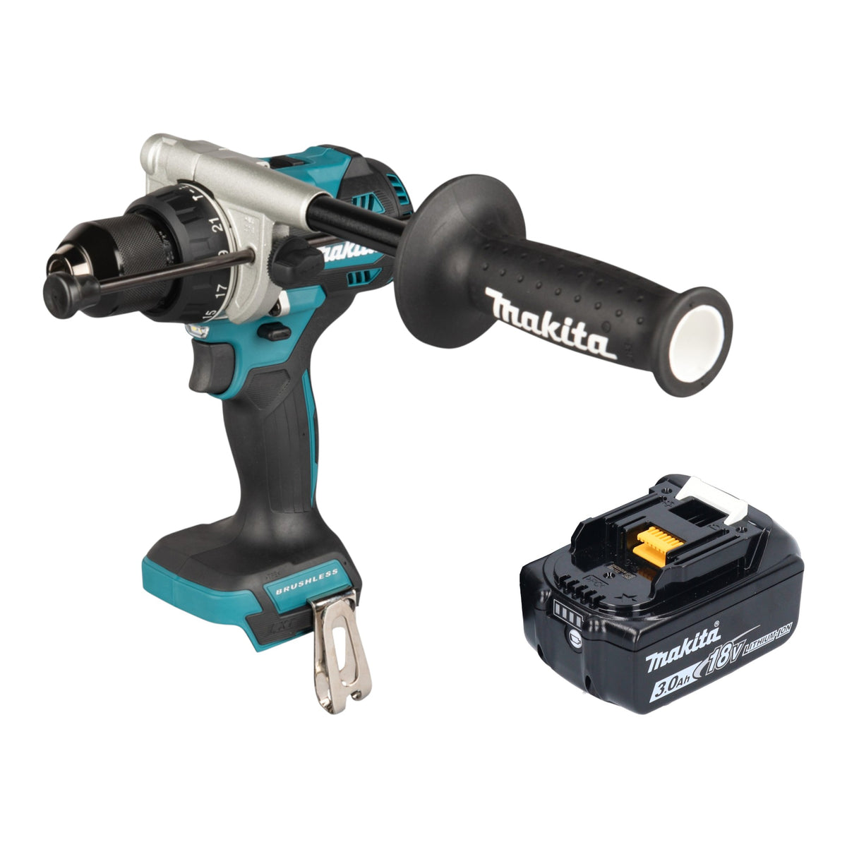 Makita DHP 492 F1 akumulatorowa wiertarko-wkrętarka udarowa 18 V 141 Nm bezszczotkowa + 1x akumulator 3,0 Ah - bez ładowarki
