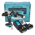 Makita DHP 492 RTJ Akku Schlagbohrschrauber 18 V 141 Nm Brushless 2x Akku 5 0 Ah Ladegeraet Makpac 0 - toolbrothers