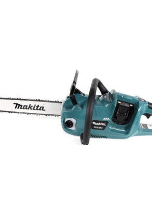 Makita DUC 353 PG4 Akku Kettensäge 36V ( 2x18V ) Brushless 35 cm + 4x 6,0 Ah Akku + Doppelladegerät - Toolbrothers