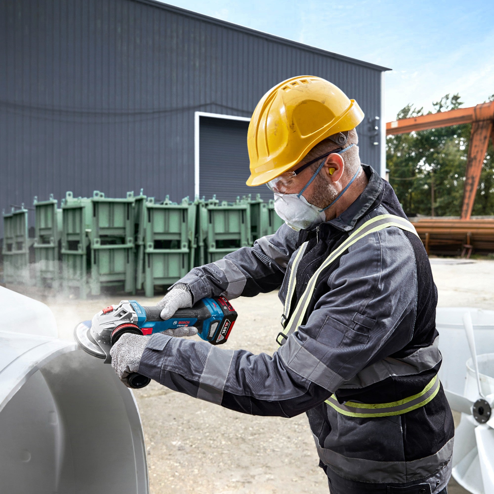 Bosch GWS 18V 11 Professional Akku Winkelschleifer 18 V 125 mm 1x ProCORE Akku 4 0 Ah Ladegeraet 4 - toolbrothers