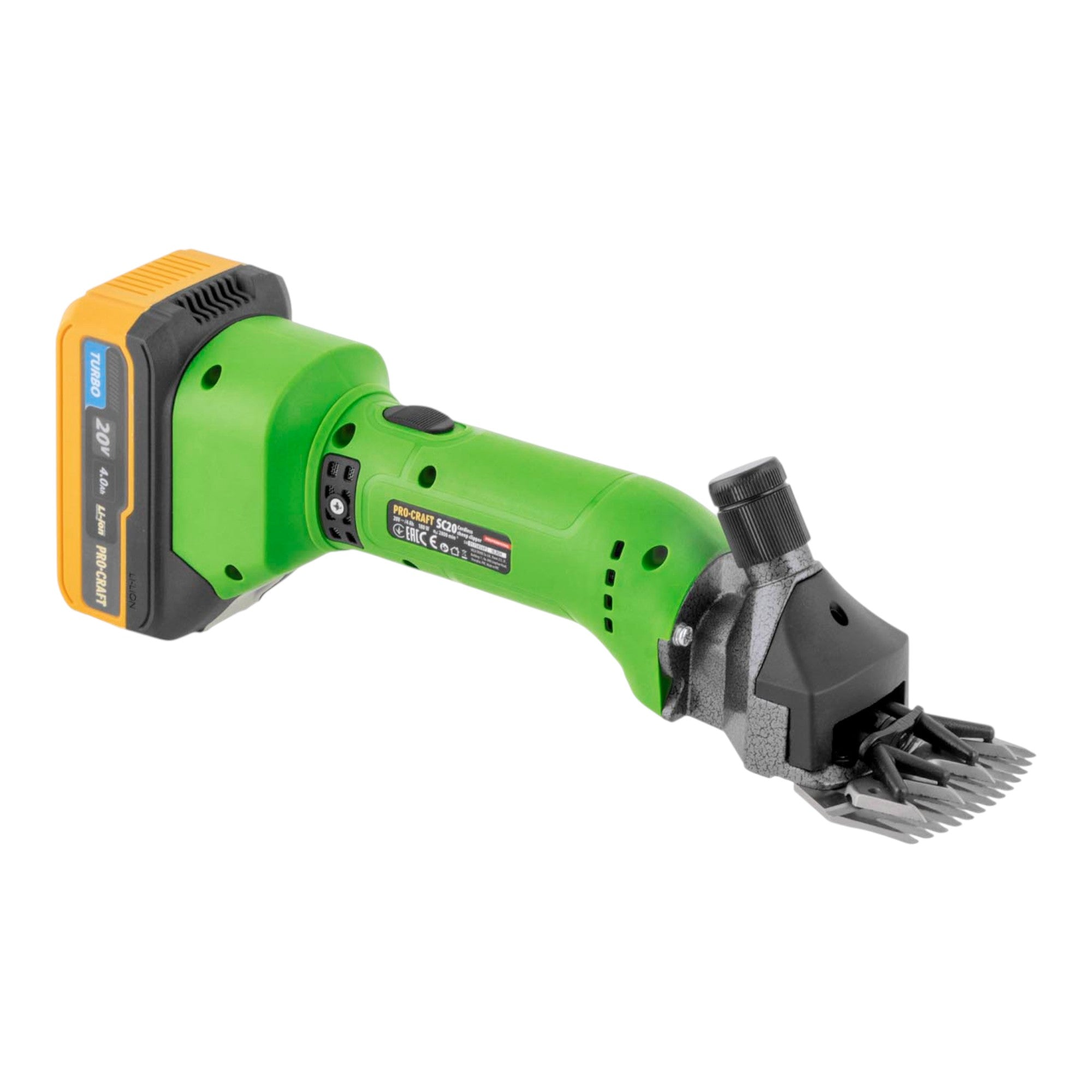 Procraft SC20 Akku Schafschermaschine 20 V 76 mm 1x Akku 4 0 Ah Ladegeraet Koffer 3 - toolbrothers
