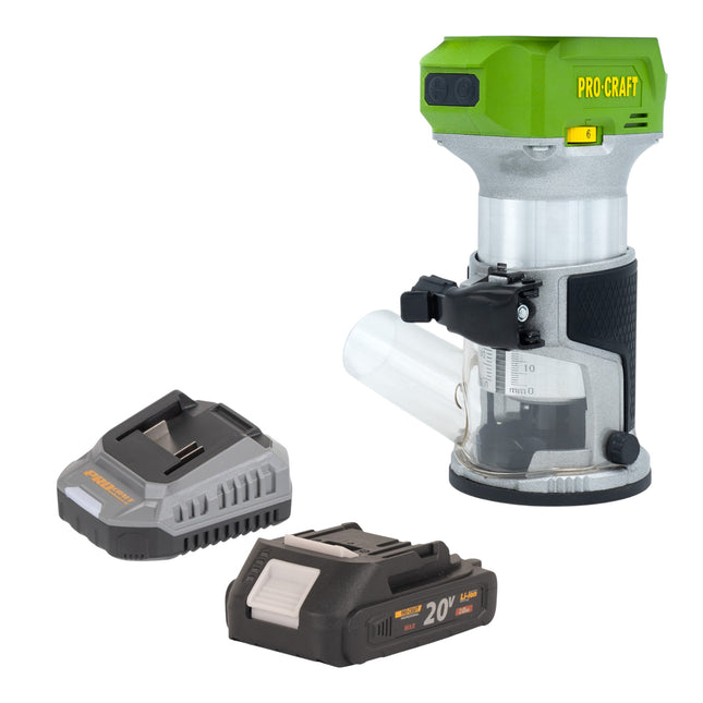 Procraft POB24bb Akku Multifunktionsfraese 20 V 6 8 mm Brushless 1x Akku 2 0 Ah Ladegeraet 0 - toolbrothers