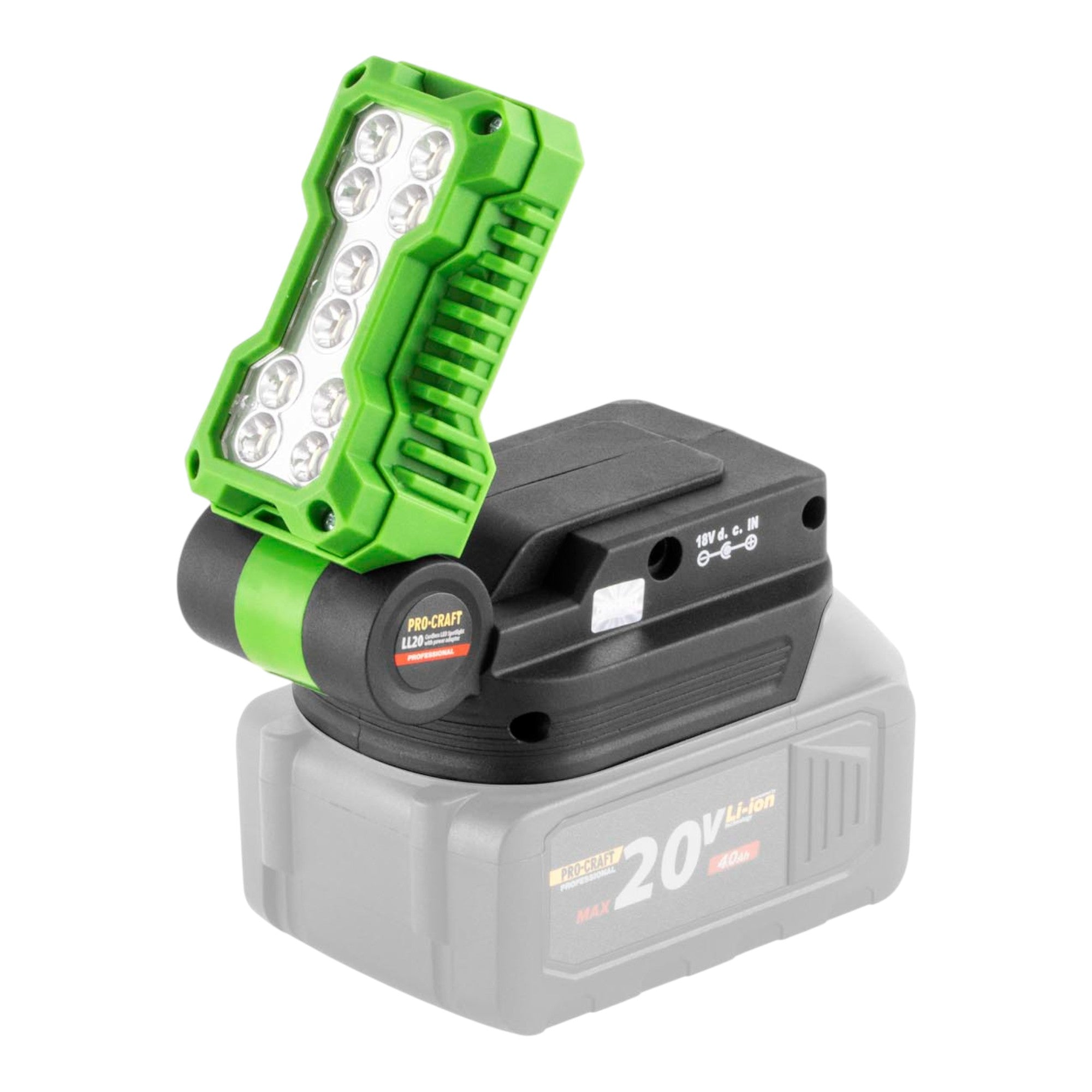 Procraft LL20bb Akku LED Strahler 20 V 500 lm 1x Akku 4 0 Ah Ladegeraet 1 - toolbrothers