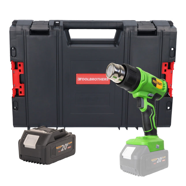 Procraft PH24bb Akku Heissluftpistole 20 V 50 550 C 1x Akku 4 0 Ah RHINO Toolcase ohne Ladegeraet 0 - toolbrothers
