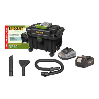 Procraft VP20 Akku Industriesauger 20 V 10 l Brushless 1x Akku 4 0 Ah Ladegeraet 0 - toolbrothers
