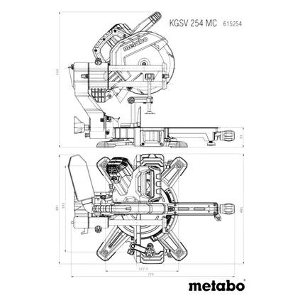 Metabo KGSV 254 MC Kappsaege 1800 Watt 254 mm 615254000  4 - toolbrothers