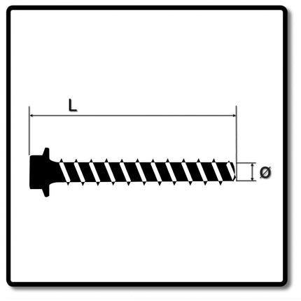HECO MULTI-MONTI-plus SS Betonschraube 7,5 x 60 mm 150 Stk. SW 10 Sechskantkopf verzinkt A2K ( 3x 48393 ) - Toolbrothers