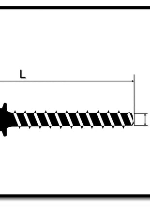 HECO MULTI-MONTI-plus SS Betonschraube 7,5 x 80 mm 100 Stk. SW 10 Sechskantkopf verzinkt A2K ( 2x 48397 ) - Toolbrothers