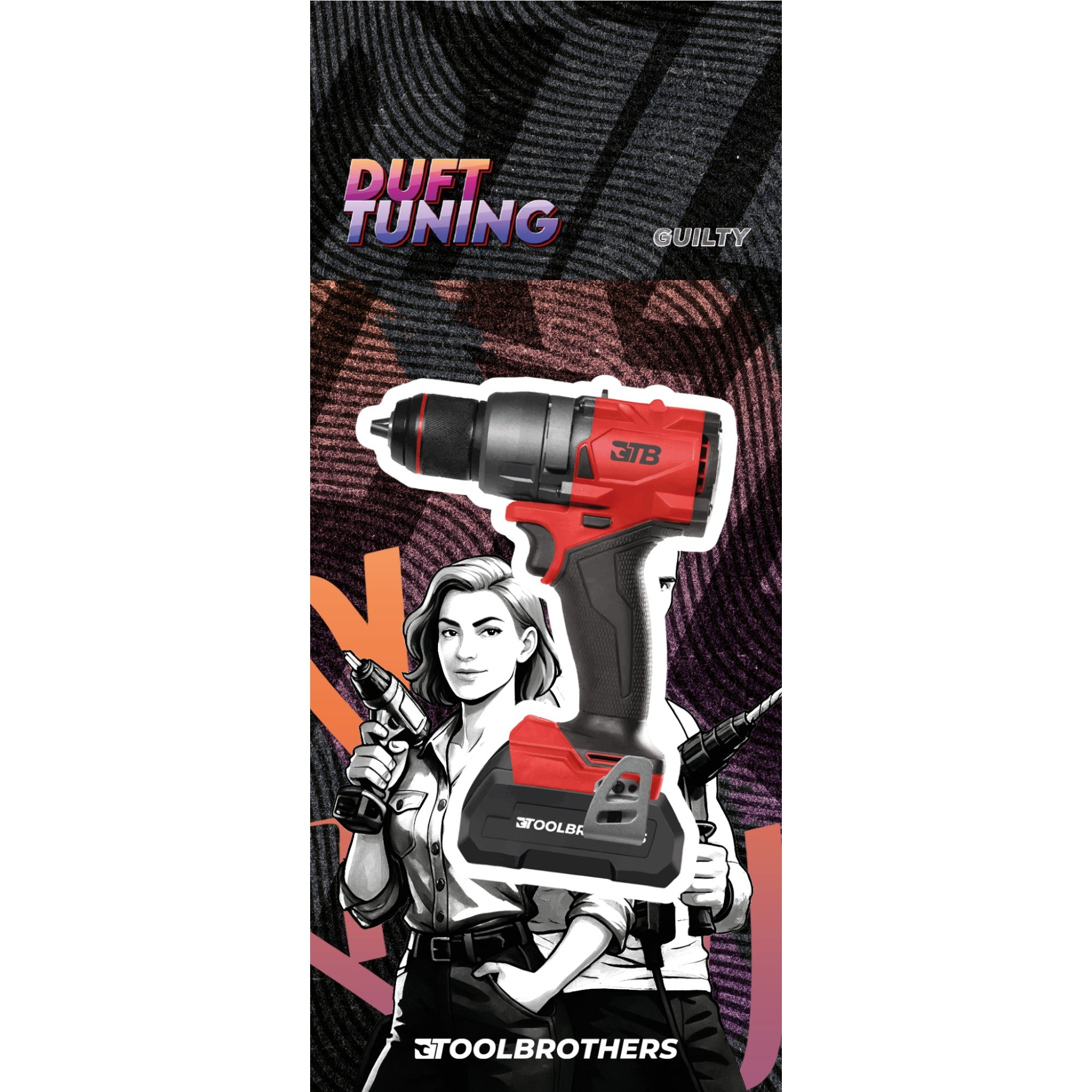 Toolbrothers Duftbaum FORGE RED AKKUSCHRAUBER Design Duft GUILTY frische Duftnoten 0 - toolbrothers