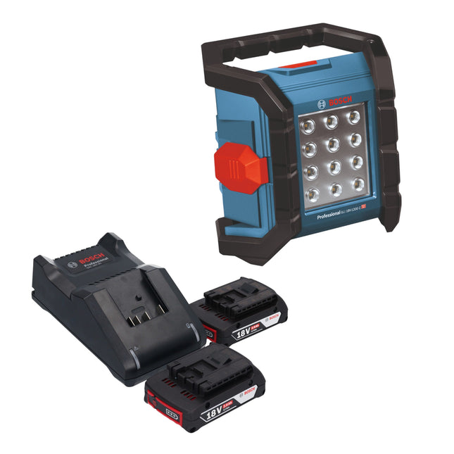 Bosch GLI 18V 1200 C Professional Akku Baustrahler 18 V 1200 lm 2x Akku 2 0 Ah Ladegeraet 0 - toolbrothers