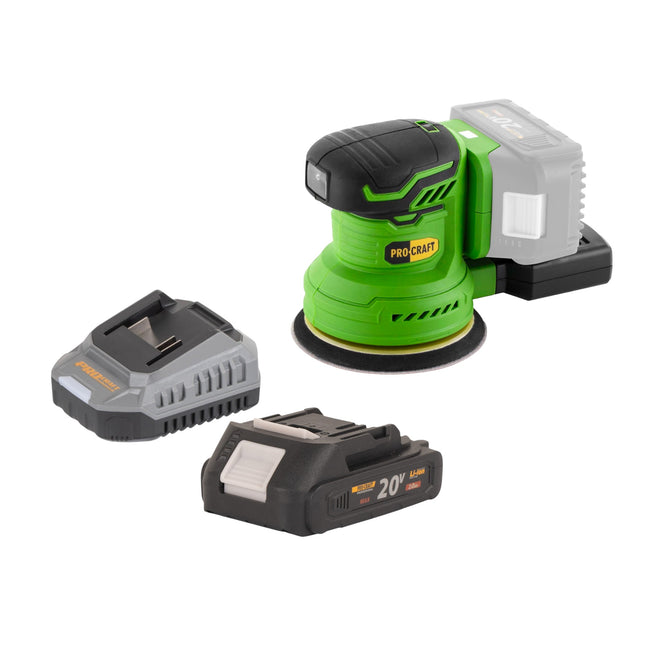 Procraft PX20BLbb Akku Exzenterschleifer 20 V 125 mm Brushless 1x Akku 2 0 Ah Ladegeraet 0 - toolbrothers