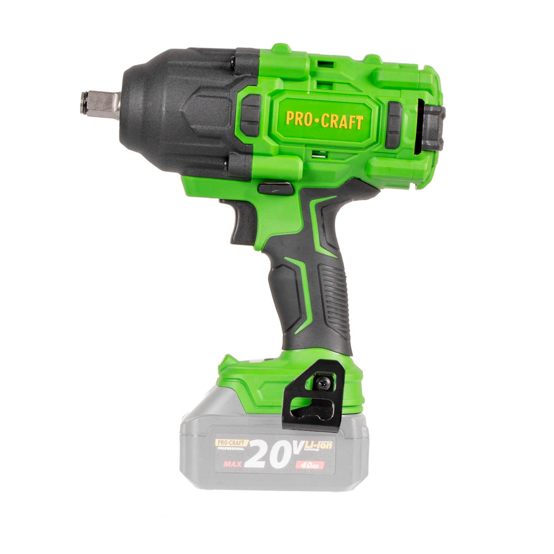 Procraft PWA80bb akumulatorowy klucz udarowy 20 V 1600 Nm 1/2" bezszczotkowy + 1x akumulator 2,0 Ah + ładowarka + walizka narzędziowa RHINO