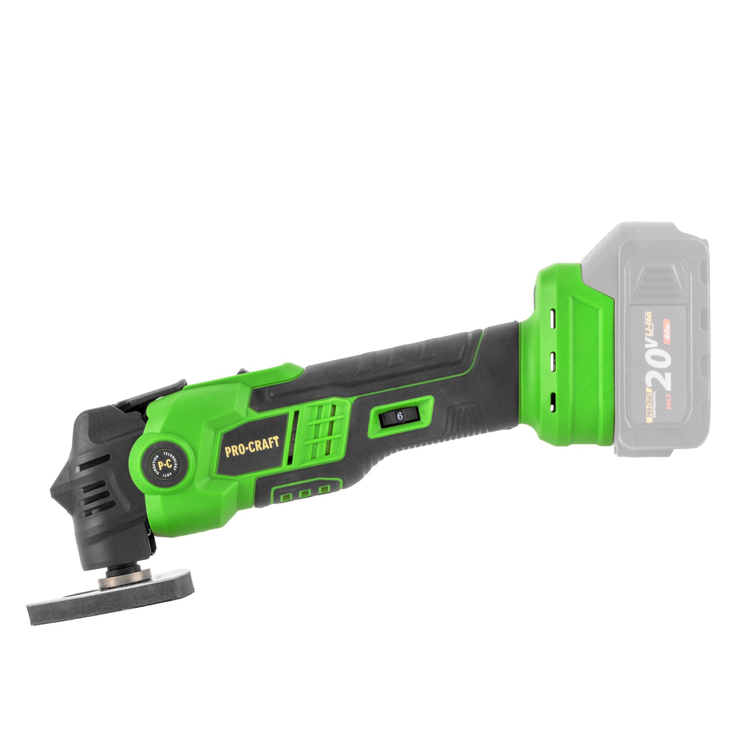 Procraft PMT22bb Akku Multifunktionswerkzeug 20 V Brushless 2x Akku 2 0 Ah Ladegeraet 1 - toolbrothers