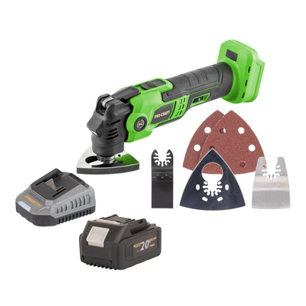 Procraft PMT22bb Akku Multifunktionswerkzeug 20 V Brushless 1x Akku 4 0 Ah Ladegeraet 0 - toolbrothers