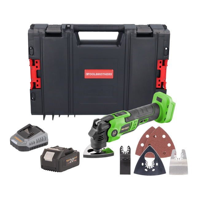 Procraft PMT22bb Akku Multifunktionswerkzeug 20 V Brushless 1x Akku 4 0 Ah Ladegeraet RHINO Toolcase 0 - toolbrothers