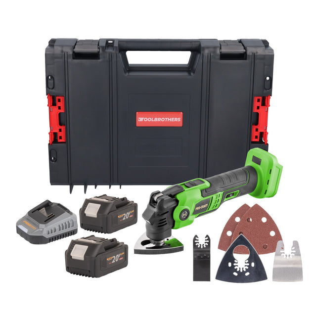 Procraft PMT22bb Akku Multifunktionswerkzeug 20 V Brushless 2x Akku 4 0 Ah Ladegeraet RHINO Toolcase 0 - toolbrothers