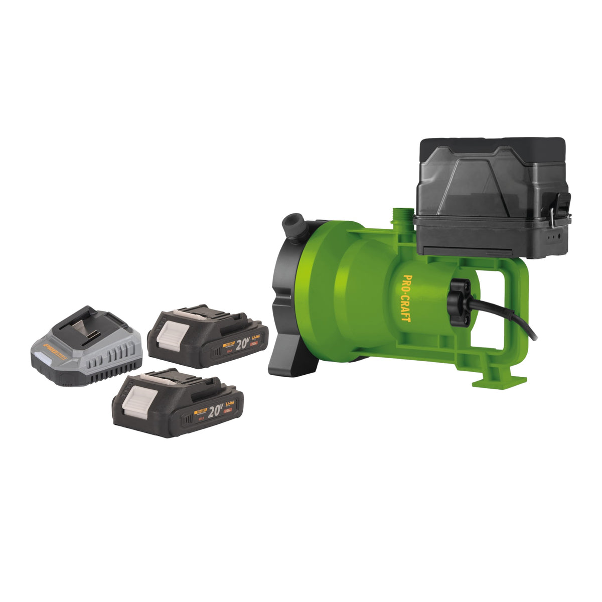 Bezprzewodowa pompa zanurzeniowa Procraft CPN21bb 20 V 3200 l/h + 2x akumulator 2,0 Ah + ładowarka