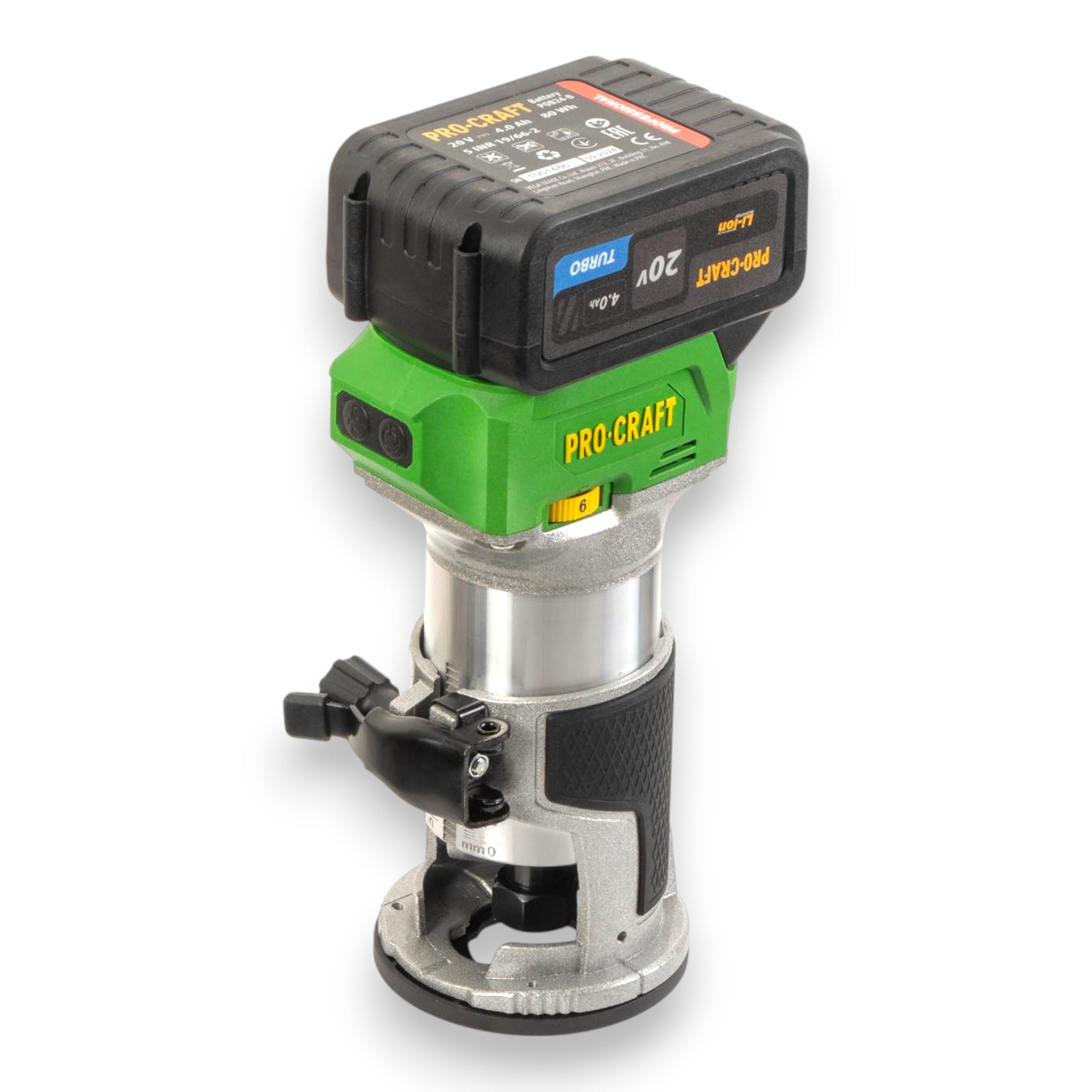 Procraft POB24 1B F Akku Multifunktionsfraese 20 V 6 8 mm Brushless 1x Akku 4 0 Ah Ladegeraet 3 in 1 Zubehoer Tasche 4 - toolbrothers