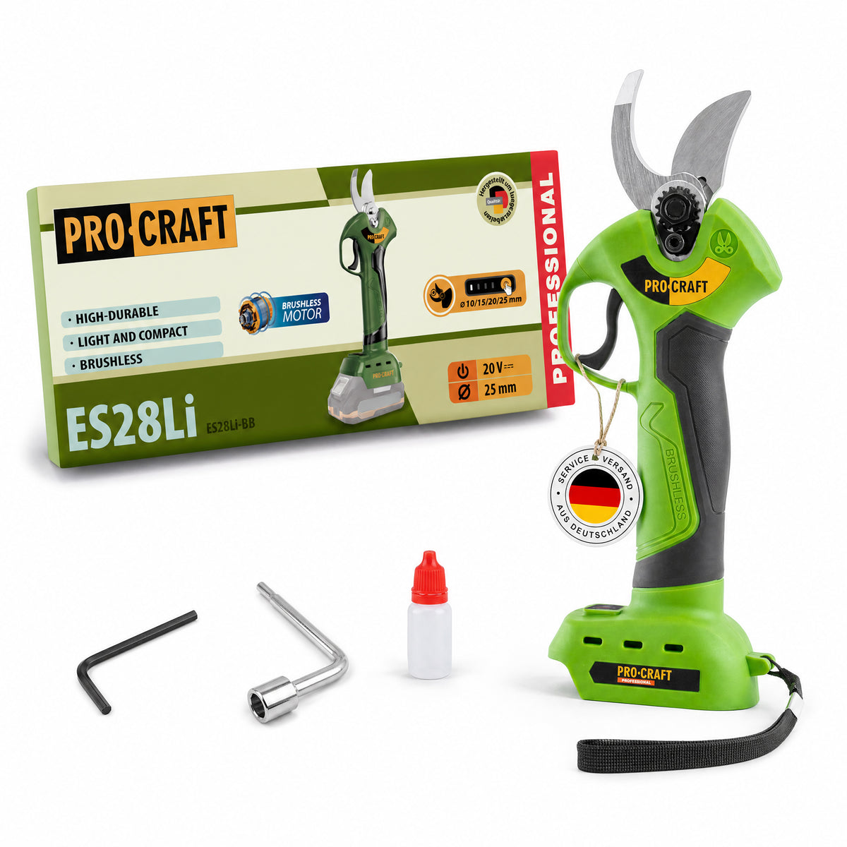 Sekator akumulatorowy Procraft ES28Li bb 20 V 25 mm solo - bez akumulatora, bez ładowarki