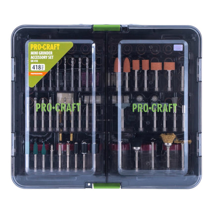 Procraft GK 418 Zubehoer Set 418 teilig Universal fuer Geradschleifer 1 - toolbrothers