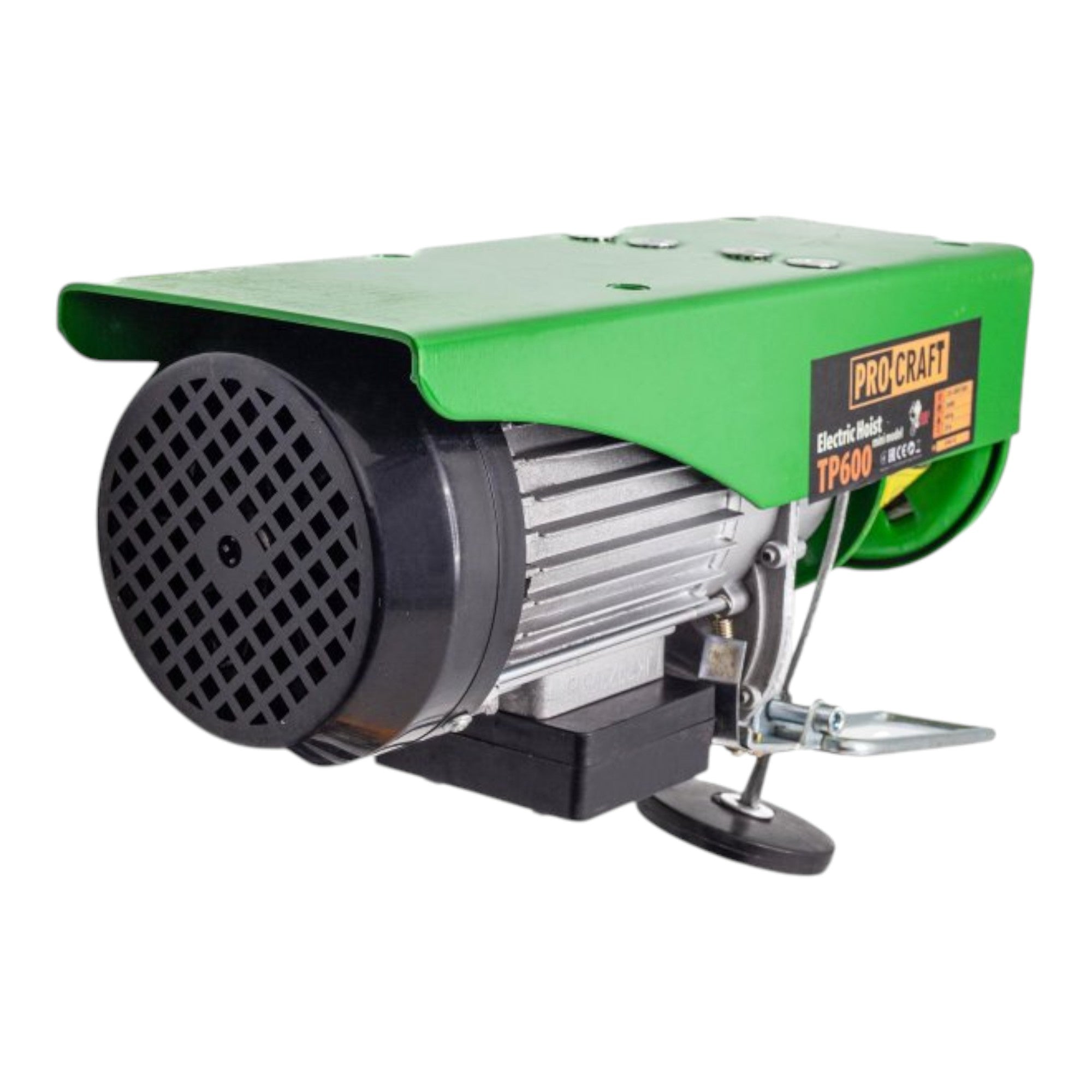 Procraft TP600 elektrische Seilwinde Seilzug 1200 W 6 mm Tragfaehigkeit ohne mit Umlenkrolle 300 600 kg Hubhoehe 12 6 m 1 - toolbrothers