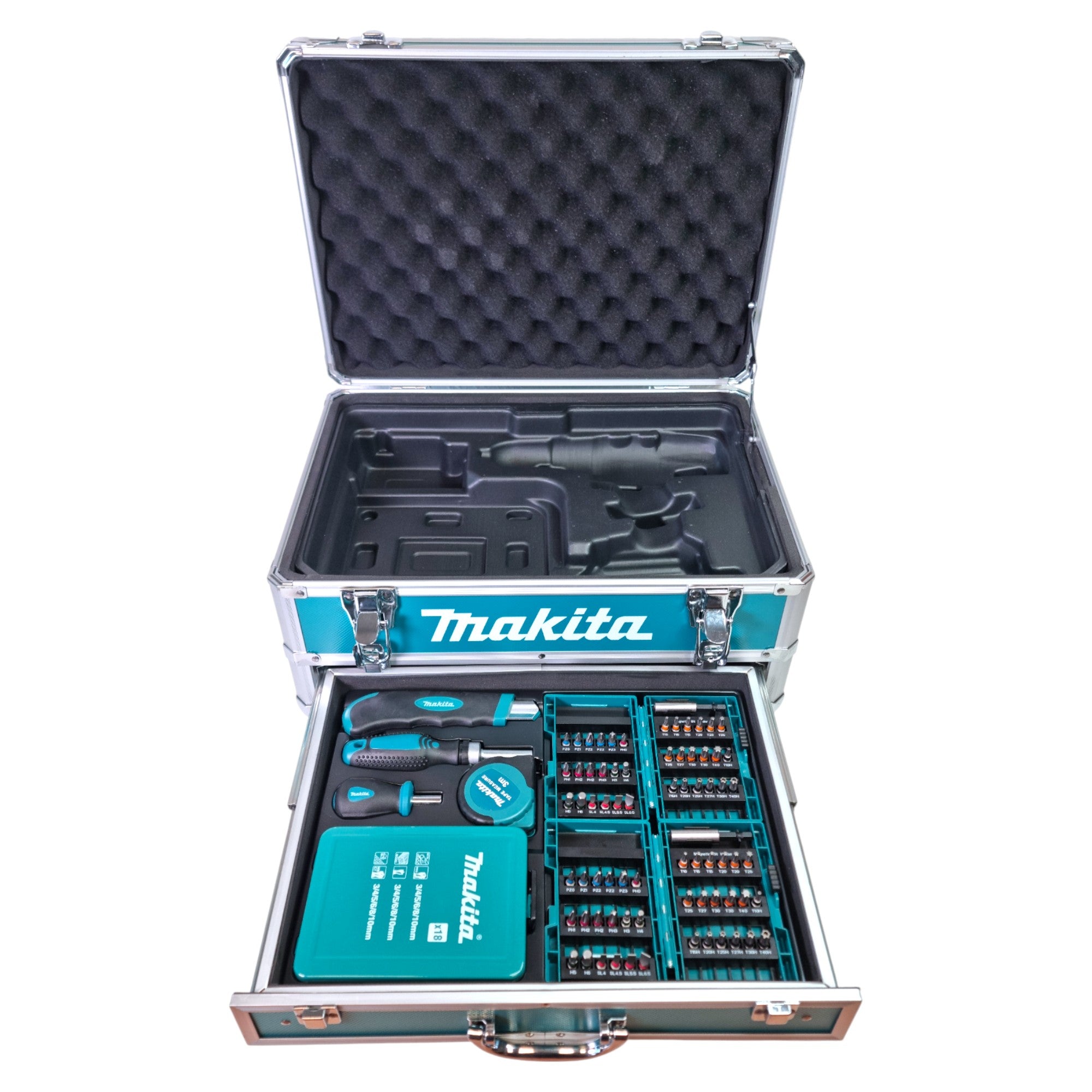 Makita DHP 453 SFX9 Akku Schlagbohrschrauber 18 V 42 Nm 2x Akku 3 0 Ah Ladegeraet 96 tlg Zubehoer Set Koffer 2 - toolbrothers