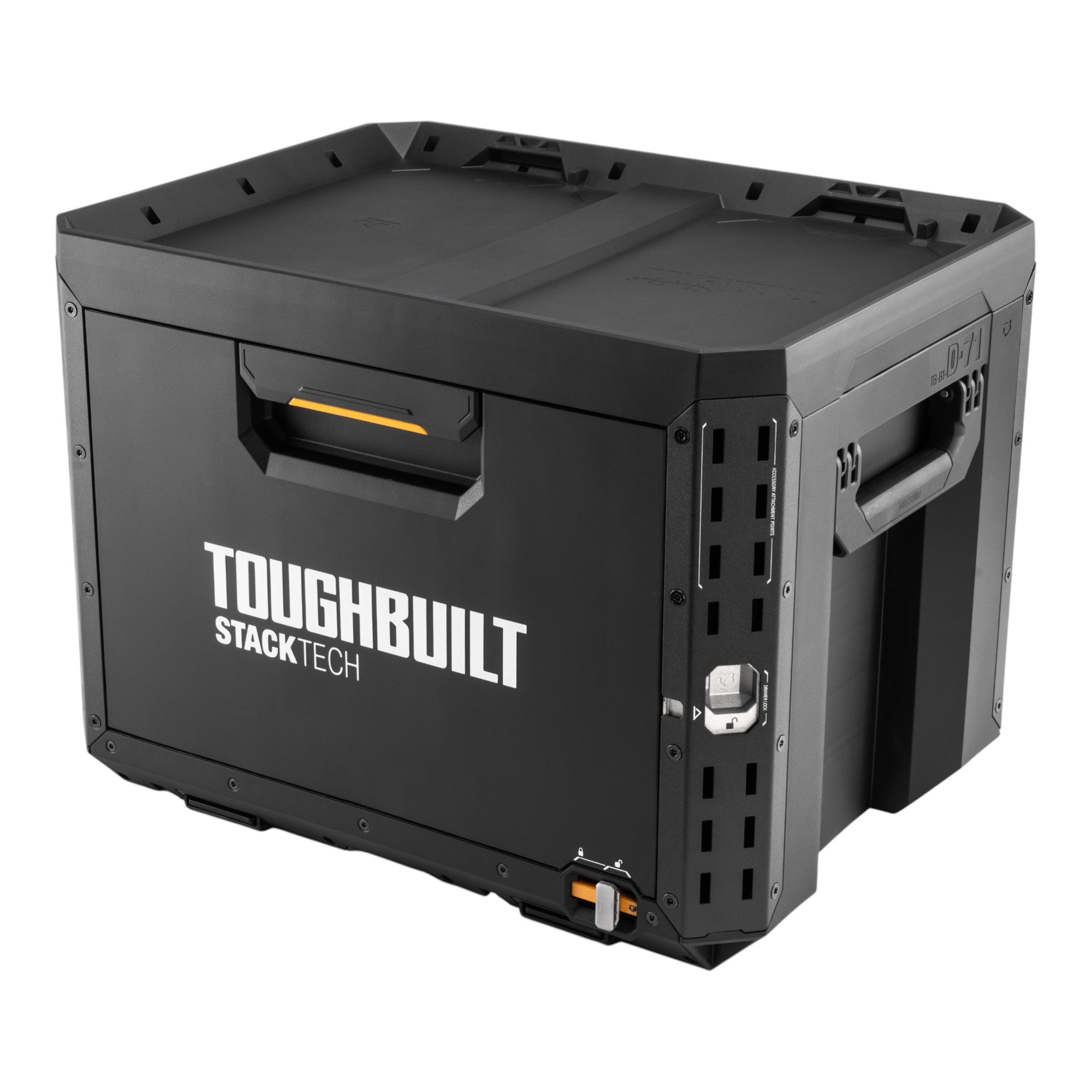 Toughbuilt STACKTECH Werkzeug Box abschliessbar mit 1 Schublade 533 x 406 x 395 mm TB B1 D 71  0 - toolbrothers