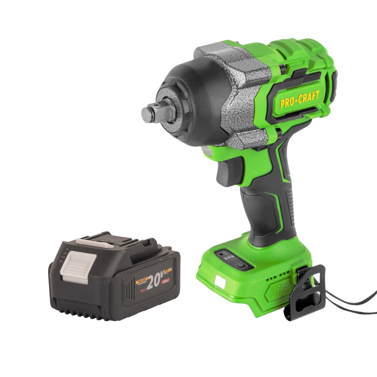 Procraft PWA36bb akumulatorowy klucz udarowy 20 V 850 Nm 1/2" bezszczotkowy + 1x akumulator 4,0 Ah - bez ładowarki