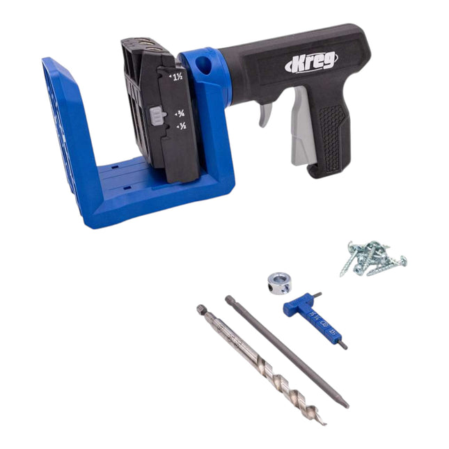KREG Pocket Hole Jig 520 PRO Taschenloch Bohrschablone KPHJ520PRO2 Stufenbohrer Bit Schrauben 0 - toolbrothers