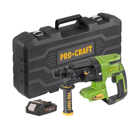 Procraft PHA40bb c Akku Bohrhammer 20 V 2 6 J SDS plus Brushless 1x Akku 2 0 Ah Koffer ohne Ladegeraet 0 - toolbrothers