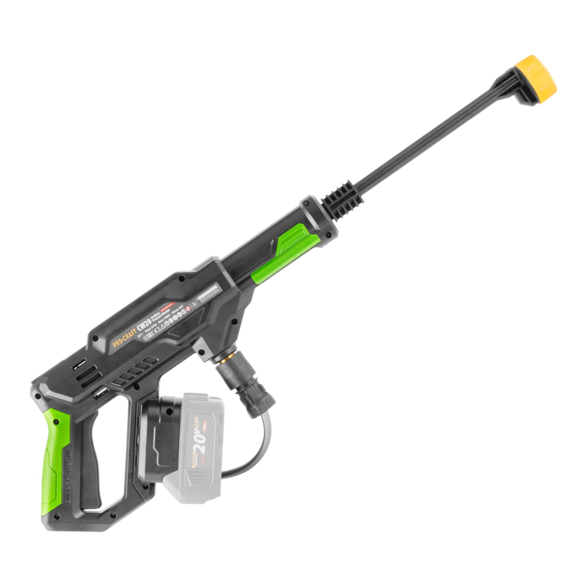 Procraft CW20bb Akku Hochdruckreiniger 20 V 30 bar 180 l h Brushless 1x Akku 4 0 Ah Koffer ohne Ladegeraet 4 - toolbrothers