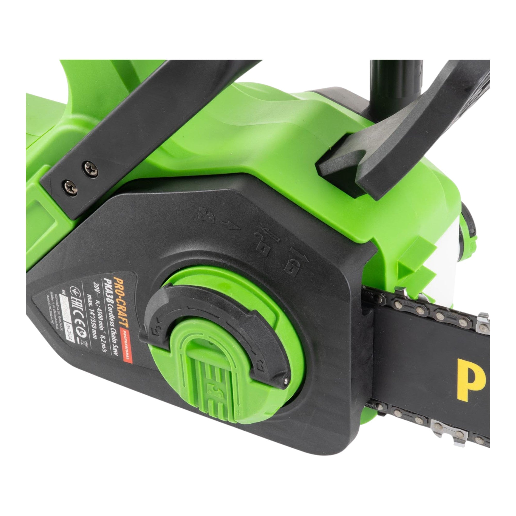 Procraft PKA38 Akku Kettensaege 20 V 304 mm Brushless 1x Akku 4 0 Ah Ladegeraet 2 - toolbrothers