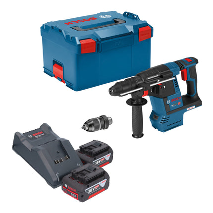 Bosch GBH 18V 26 F Professional Akku Bohrhammer 18 V 2 6 J SDS plus Brushless 2x Akku 4 0 Ah Ladegeraet L Boxx 0 - toolbrothers
