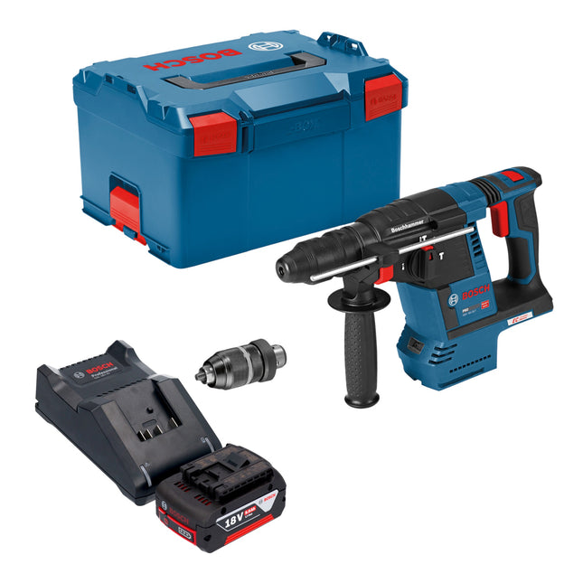 Bosch GBH 18V 26 F Professional Akku Bohrhammer 18 V 2 6 J SDS plus Brushless 1x Akku 5 0 Ah Ladegeraet L Boxx 0 - toolbrothers